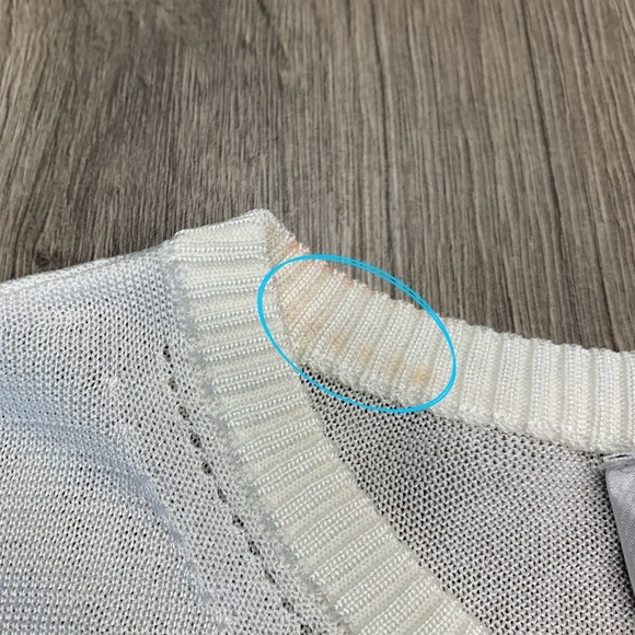 CHANEL‎ Vintage White cc Logo Knit Blouse Top Size 40 EU NWT - Picture 4 of 16